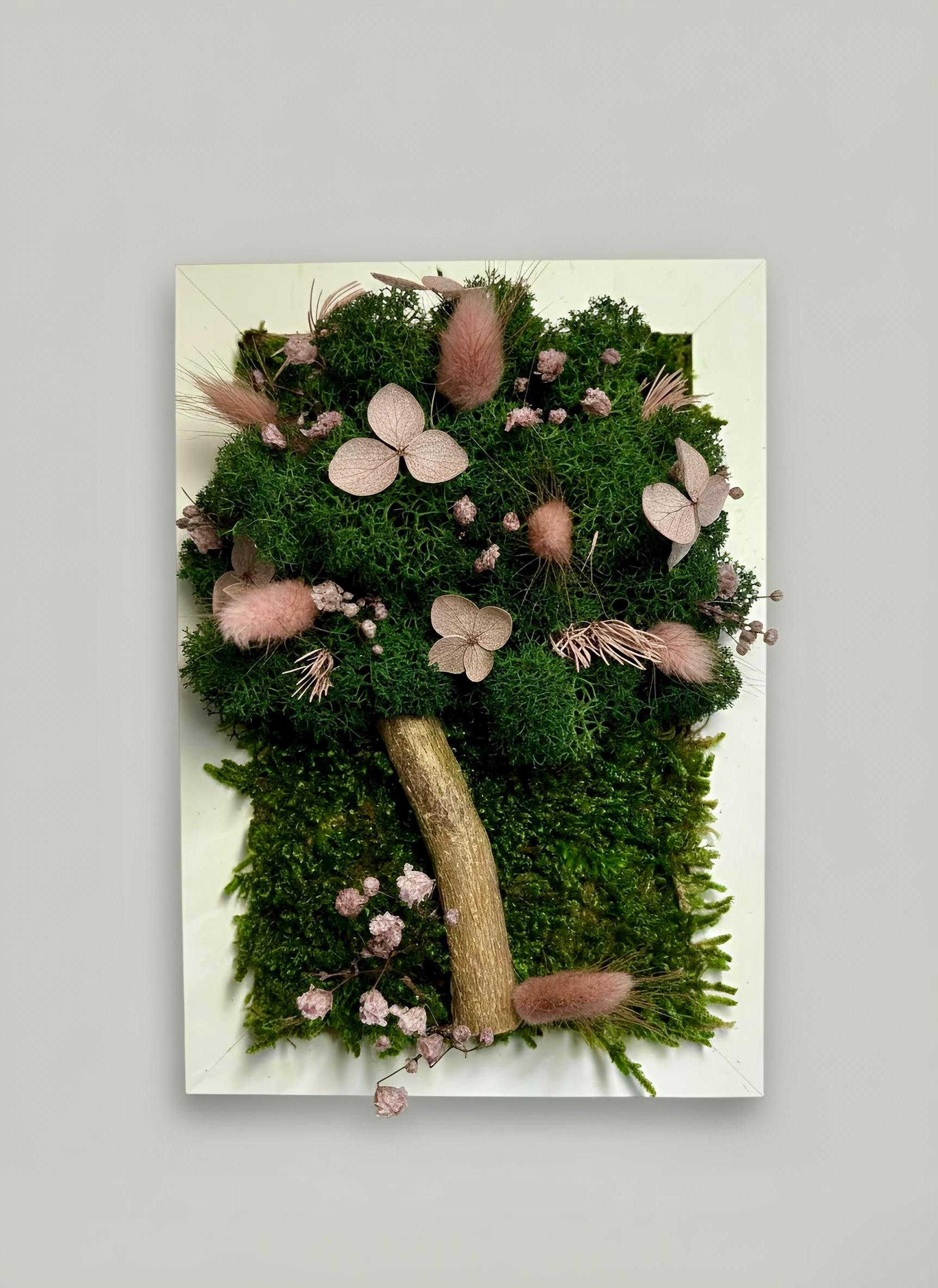 Alberello colorato verde e rosa